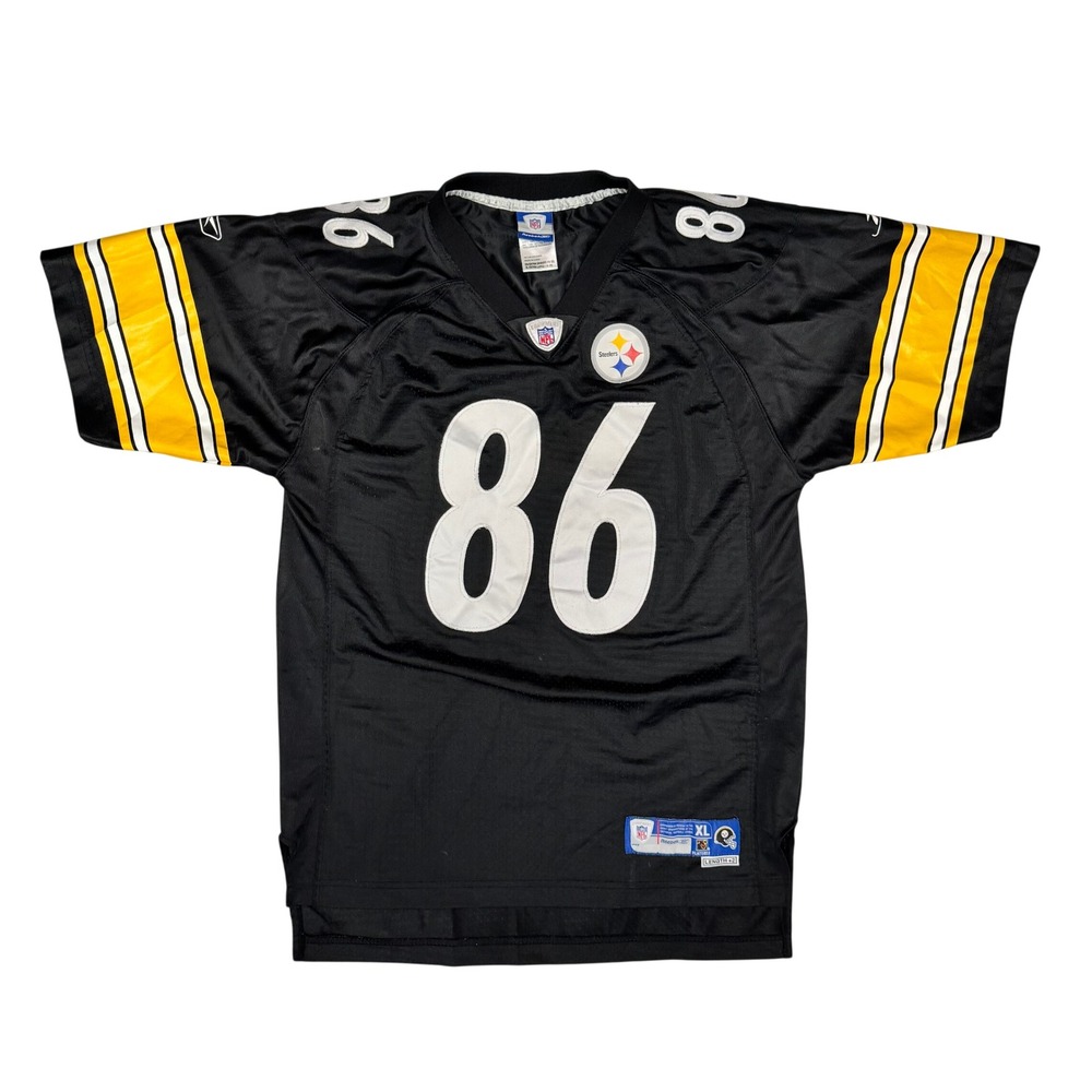 Reebok NFL Pittsburgh Steelers Hines Ward 86 Stitched Jersey Kids XL 18-20 Black